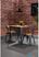 Bolero HZ813 Bistro Eettafel met Lattenblad van Mangohout en Donkergrijze Poot 650mm 10