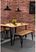 Bolero HZ814 Bistro Bank van Mangohout en Zwarte Poten 1000mm (2 stuks) 4