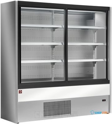 Diamond Gekoeld Wandmeubel, Geventileerd met Glazen Schuifdeuren - GRIJS/WIT - PD12/A7-R2C 1