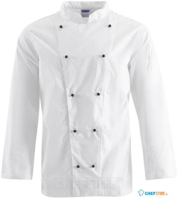 Whites Chicago unisex koksbuis lange mouw wit S | DL710-S