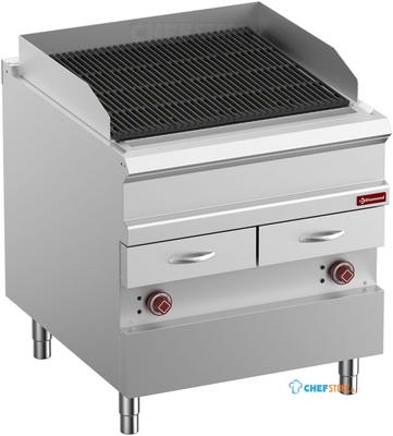 Elektrische Stoomgrill - Module 1/1 - Rooster In Gietijzer "dubbelzijdig" - Diamond E9/GVQA8-N 1