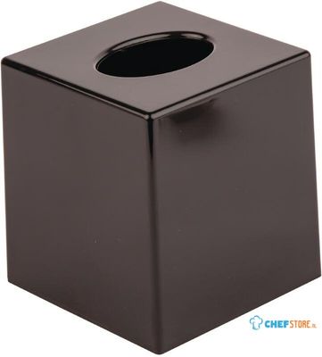 Zwarte vierkante tissue box | DA603