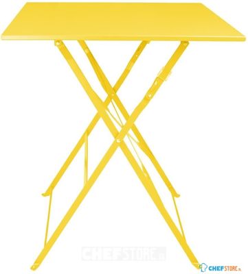 Bolero Perth Zachtgele Trottoirstijl Vierkante Tafel 600 Mm - HZ368