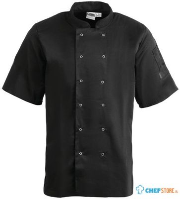 Whites Vegas Koksbuis Korte Mouw Zwart - Whites Chefs Clothing A439-5XL 1
