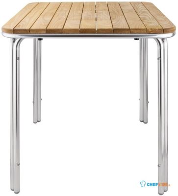 Bolero vierkante essen en aluminium tafel 70cm | GL982