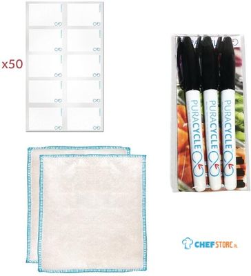 Puracycle set herbruikbare blanco stickers | SA490