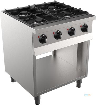 Base 700 Gaskooktafel 4 Br., Combisteel 7333.2005 1