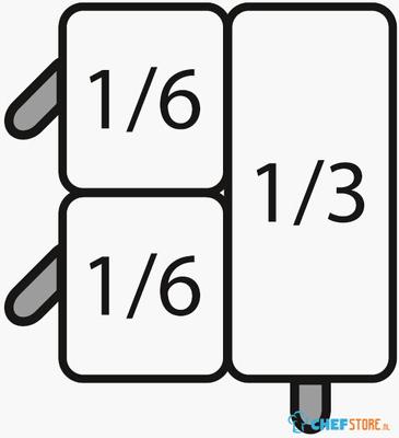 SARO E7/CPCEXB Pasta Mand Set: 2 X 1/6 GN + 1 X 1/3 GN - 423-4005 1