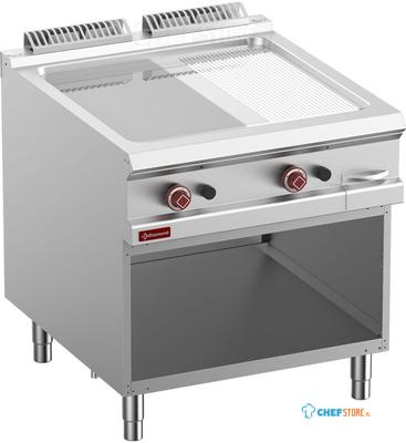 Verchroomde Bakplaat 2/3 Vlak - 1/3 Geribd - Mod.1/1 - Op Open Kast - Diamond G9/PMCA8-N 1