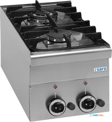 SARO Gasfornuis 2 Branders Tafelmodel 600 Line Model G2S6 - 504-1015 1