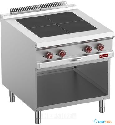 Elektrisch Fornuis Met 4 Verlaagde Kookplaten Op Open Kast - Diamond E9/4SPA8-N 1