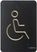 Europel Pictogram Bord Rolstoel Zwart - HU474