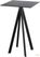 Infinity Statafel Zwart Frame + Zwart HPL 70x70 cm - Essentials 120041077