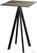 Infinity Statafel Zwart Frame + Tropical Wood HPL 70x70 cm - Essentials 120041277