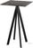 Infinity Statafel Zwart Frame + Galaxy Marble HPL 70x70 cm - Essentials 120041577