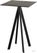 Infinity Statafel Zwart Frame + Midnight Marble HPL 70x70 cm - Essentials 120041677