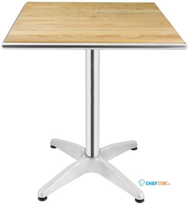 Bolero vierkante tafel met essenhouten blad 60cm | U430
