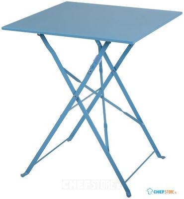 Bolero vierkante opklapbare stalen tafel turquoise 60cm | GK985