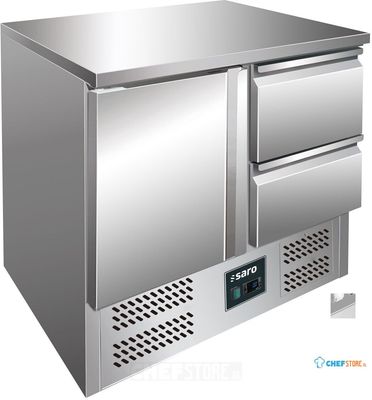 SARO Gekoelde Werkbank met Deur en Lades Model VIVIA S 901 S/S TOP 2x 1/2 GN - VIVIA S 901 S/S TOP 2X 1/2 GN 1