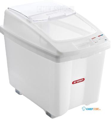 Araven transparante ingrediëntenbak met wielen 80ltr | CR976