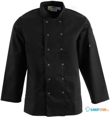 Whites Vegas unisex koksbuis lange mouw zwart L | A438-L