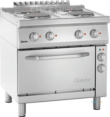 Bartscher Elektrisch Fornuis 700 B800 4PL EBO - 286225 1