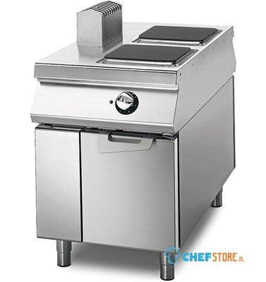 Electric Range With 2 Squared Plates On Cabinet With Doors,  Two-Sided Panel Control, Virtus VS11060PCE 1