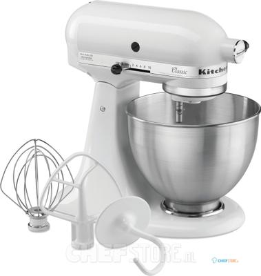 KitchenAid 5K45SSEWH, wit, 4,28L 1