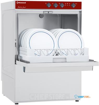 Diamond DC502/6M-PSD5 Vaatwasser mand 500x500 mm (230/1N) + afvoerpomp en doseerder van vloeibaar wasmiddel