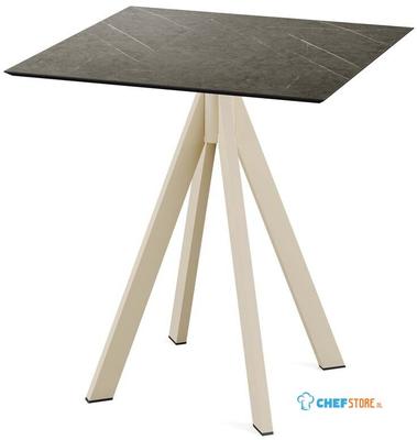 Infinity Terrastafel Zand Frame + Midnight Marble HPL 70x70 cm - Essentials 120031677