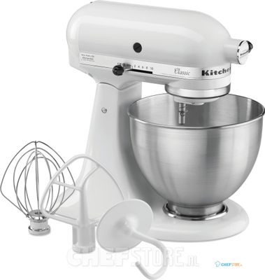 KitchenAid 5K45SSEWH, wit, 4,28L 1