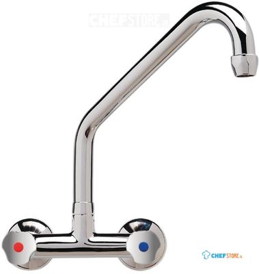 Heavy duty duobloc mengkraan met draaiknoppen en hoge uitloop van 25cm | DY393