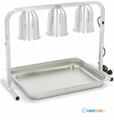 Maxima Warmtebrug - 3 Lampen - incl. Lampen en 1x 1/1 GN Bak - 09362042