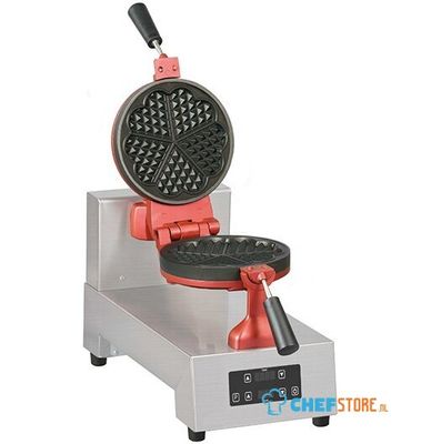 Waffle Maker With 1 Round Rotary Plate Type "Flower Heart" - WFL02E150102 1