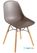 Bolero polypropyleen stoelen met houten poten bruin | DM842