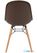 Bolero polypropyleen stoelen met houten poten bruin | DM842 4