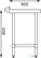 Werktafel | Achteropstand | Rvs | 60cm | Vogue | T379 7