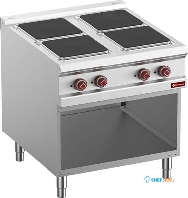 Elektrisch Fornuis Met 4 Kookplaten Op Open Kast - Diamond E9/4PQA8-N 1