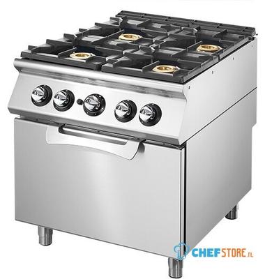 Mastro Gasselector Op Statische Gas Oven Gn 2/1, 4 Branders | VS9080CFG 1