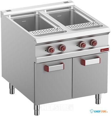 Elektrische Pastakoker 2x GN 1/1 - 2x 40 Liter - Op Gesloten Kast (zonder Manden) - Diamond E9/CPA8-N 1