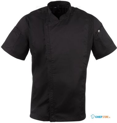 Chef Works Springfield unisex koksbuis met rits zwart S | B472-S