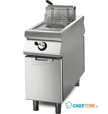 Gas Fryer 1x 13 Liters On Cabinet With Door, Virtus VS11040FRGS13 1