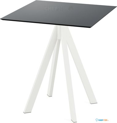 Infinity Terrastafel Wit Frame + Zwart HPL 70x70 cm - Essentials 120021077