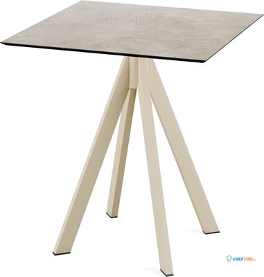 Infinity Terrastafel Zand Frame + Moonstone HPL 70x70 cm - Essentials 120031377