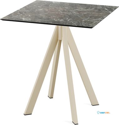 Infinity Terrastafel Zand Frame + Galaxy Marble HPL 70x70 cm - Essentials 120031577