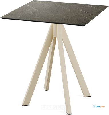 Infinity Terrastafel Zand Frame + Midnight Marble HPL 70x70 cm - Essentials 120031677