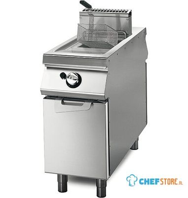 Gas Fryer 1x 22 Liters On Cabinet With Door, Virtus VS11040FRGS22 1
