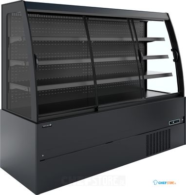 Compacte Zwarte Wandkoeler met Schuifdeuren - MCB200S LOW LED