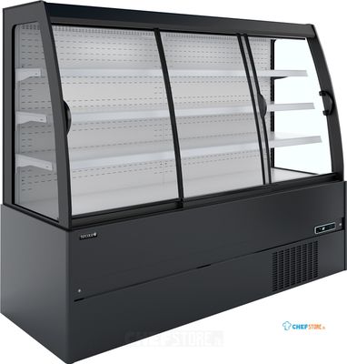 Compacte Wandkoeler met Schuifdeuren (Zwart Ext. - wit Int.) - MCWB200S LOW LED