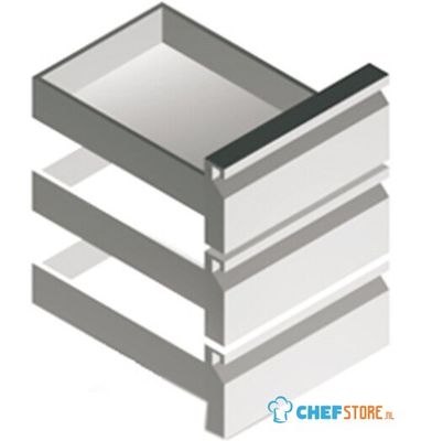 Drawers Kit GN 3x 1/3 For Refrigerated Counters With Depth 700 mm, Virtus Z/C008Y 1